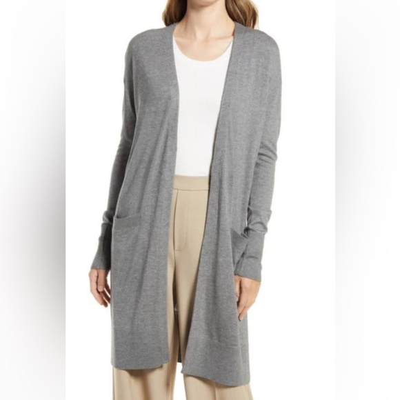 Halogen cashmere blend long cardigan - Picture 1 of 5